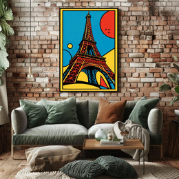 Pop Art Eiffel Tower Poster