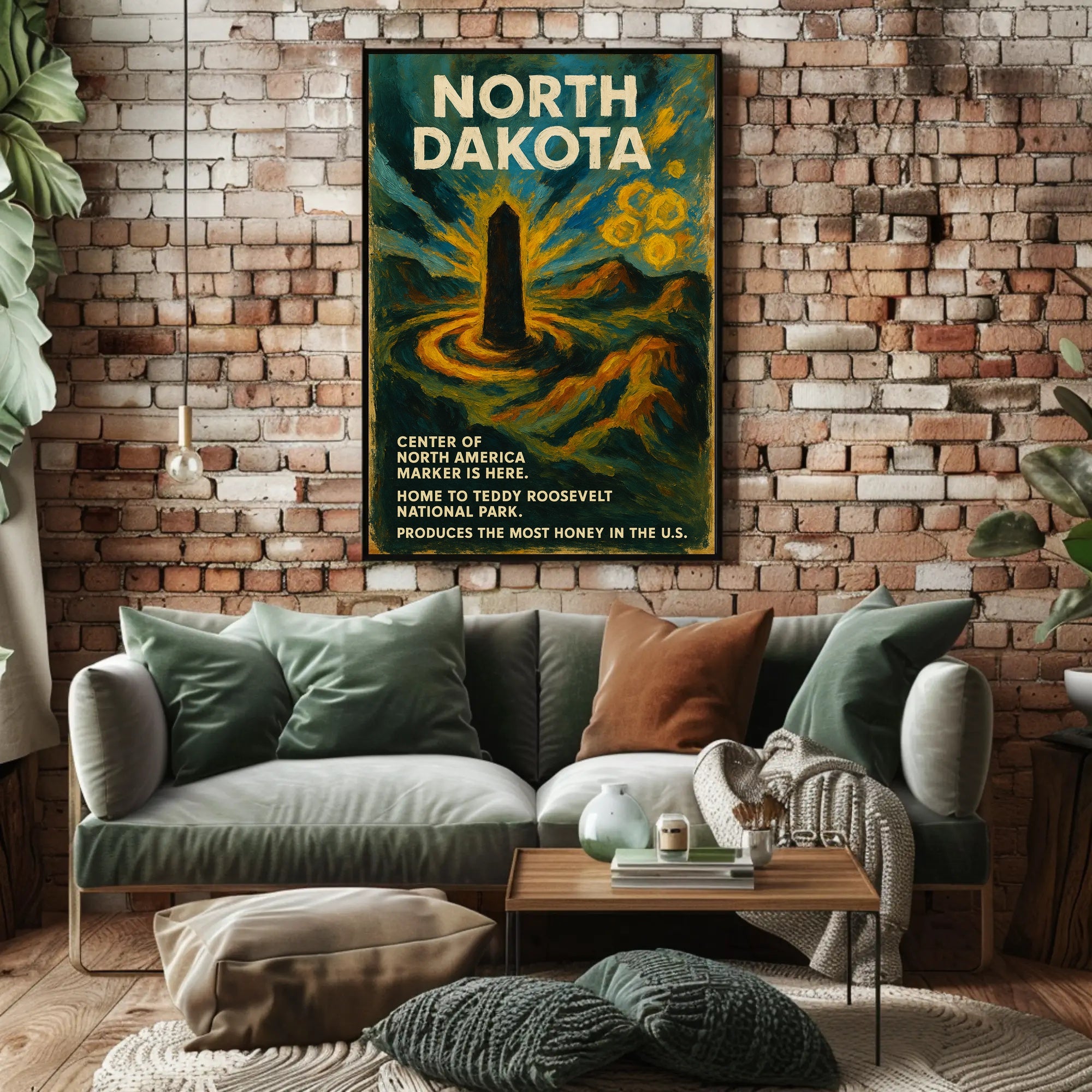 North Dakota Home of Teddy Roosevelt National Park Poster