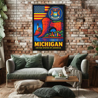 Michigan United States of America Poster PosterGoat