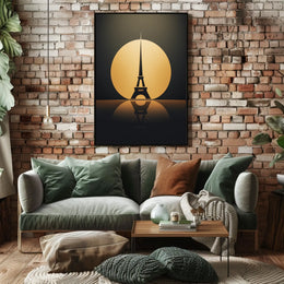 Eiffel Tower Elegance: Modern Art Parisian Poster