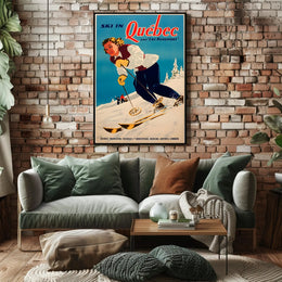 Ski in Québec and Lac Beauport Poster PosterGoat