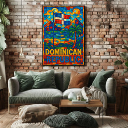 Dominican Republic Mosaic Poster