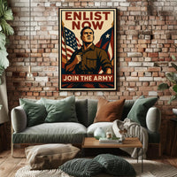 Patriotic US Army Vintage Military Recruitment Poster PosterGoat