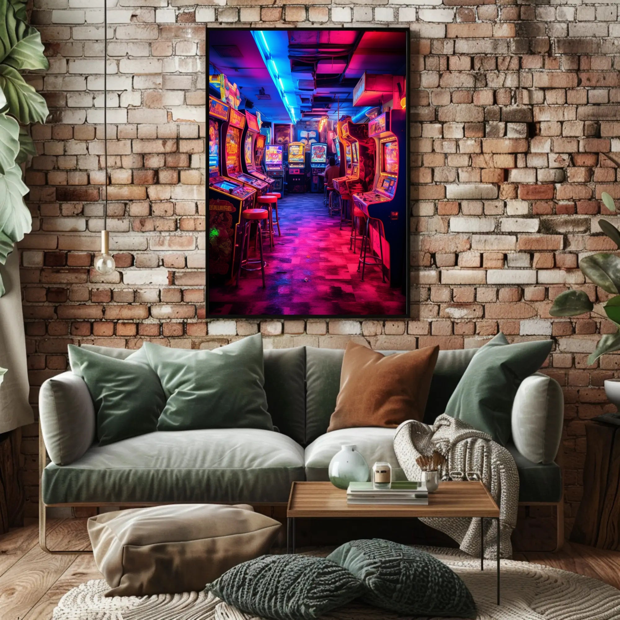 Neon Arcade Nostalgia Poster