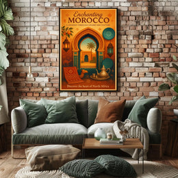 Moroccan Cultural Heritage Vintage Art Poster