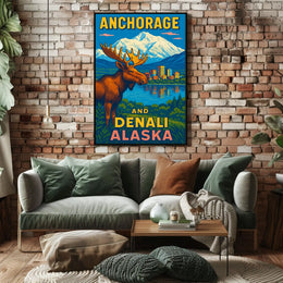 Anchorage And Denali, Alaska Poster