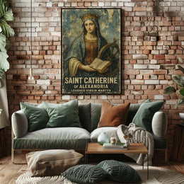 Saint Catherine Vintage Renaissance Religious Art Poster