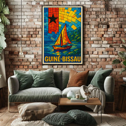 Guinea-Bissau Mosaic Art Poster