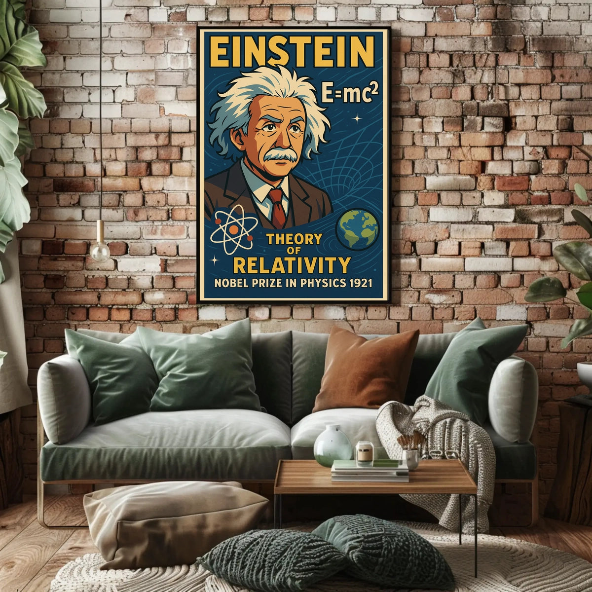 Albert Einstein Relativity Vintage Science Decor Poster