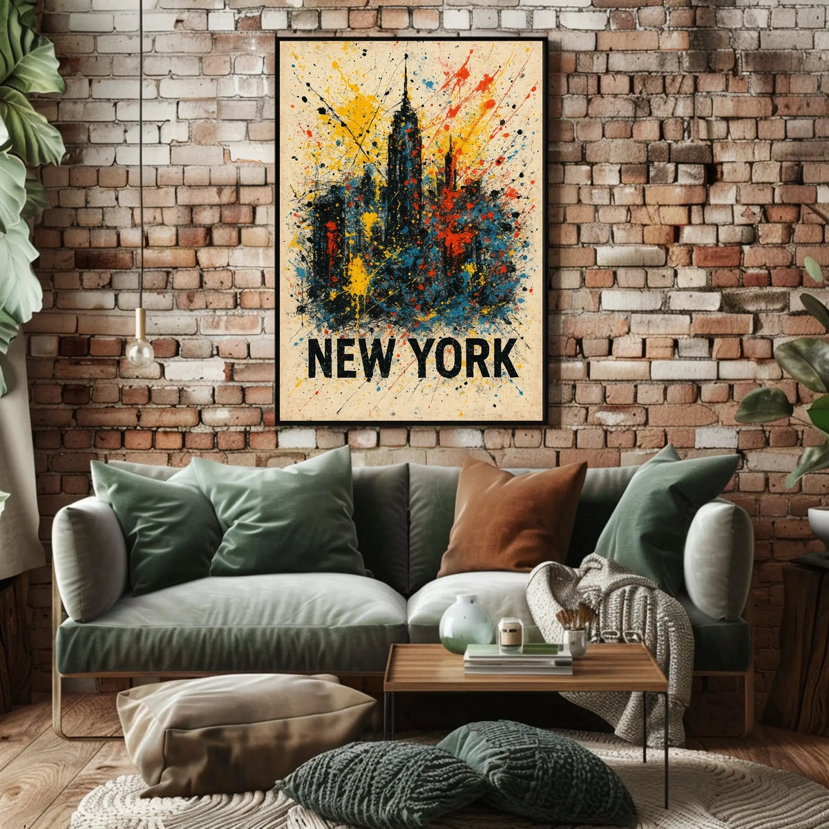 New York Skyline In Abstract Abstract Poster