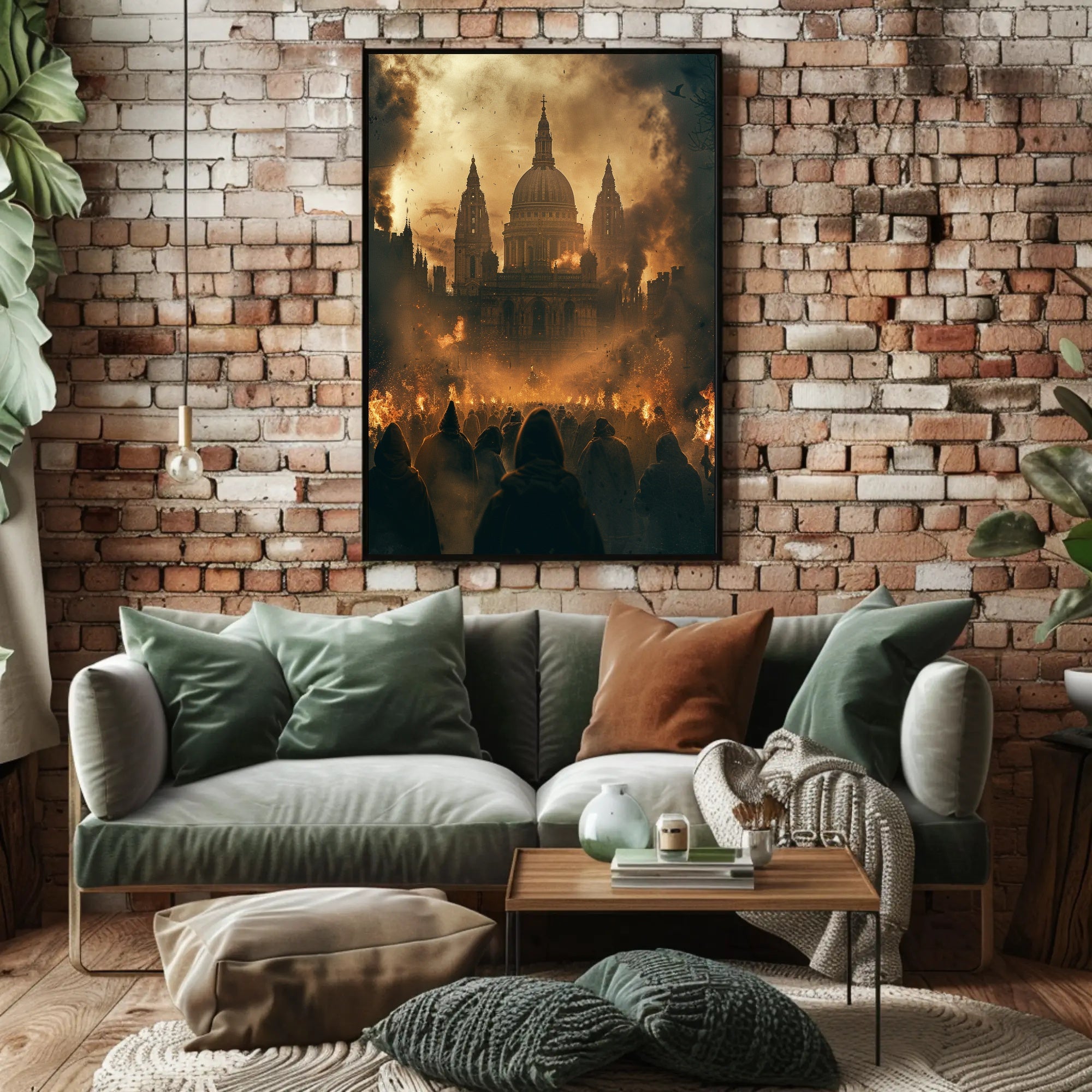 Futuristic Dystopian Cityscape Poster: Surreal Sci-Fi Art PosterGoat