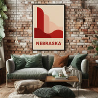 Nebraska Abstract Landscape Poster