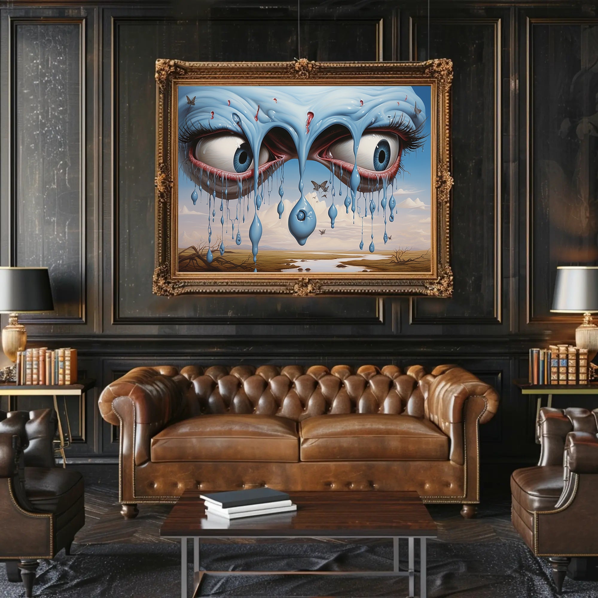 Surreal Blue Eyes Poster in Abstract or Artistic Poster