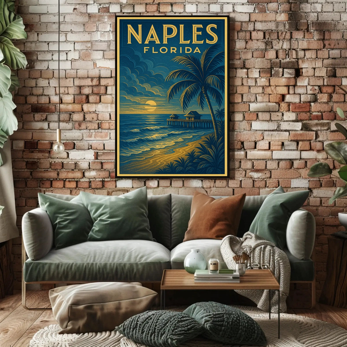 Naples Florida Coastal Paradise Poster Wall Art 18x24