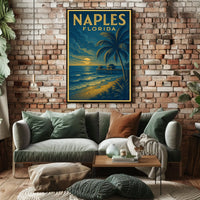 Naples Florida Coastal Paradise Poster Wall Art 18x24