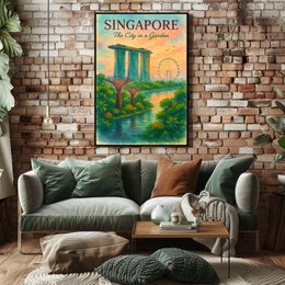 Singapore Serenity: Iconic Landmarks in Watercolor Art