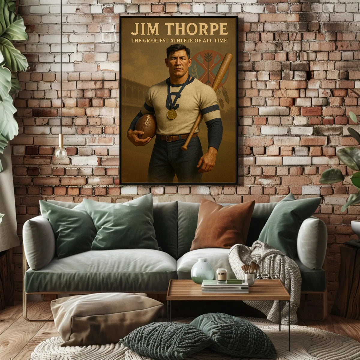 Jim Thorpe Legendary Sports Icon Poster