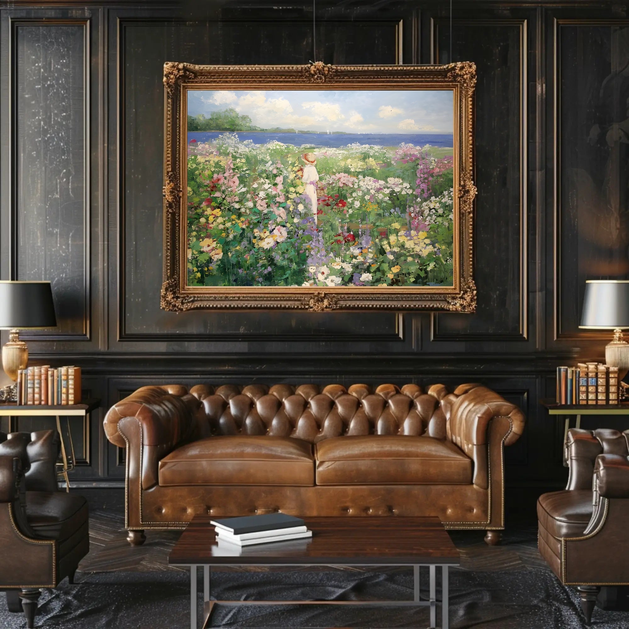 Stroll Through the Floral Meadow Poster