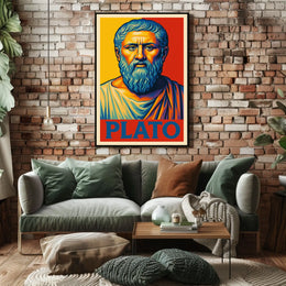 Plato Philosophical Icon Poster