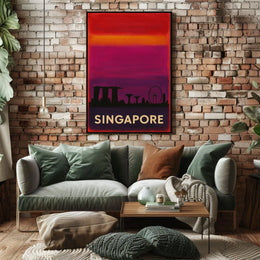 Singapore Skyline Poster