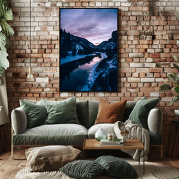 Winter Twilight Landscape Poster