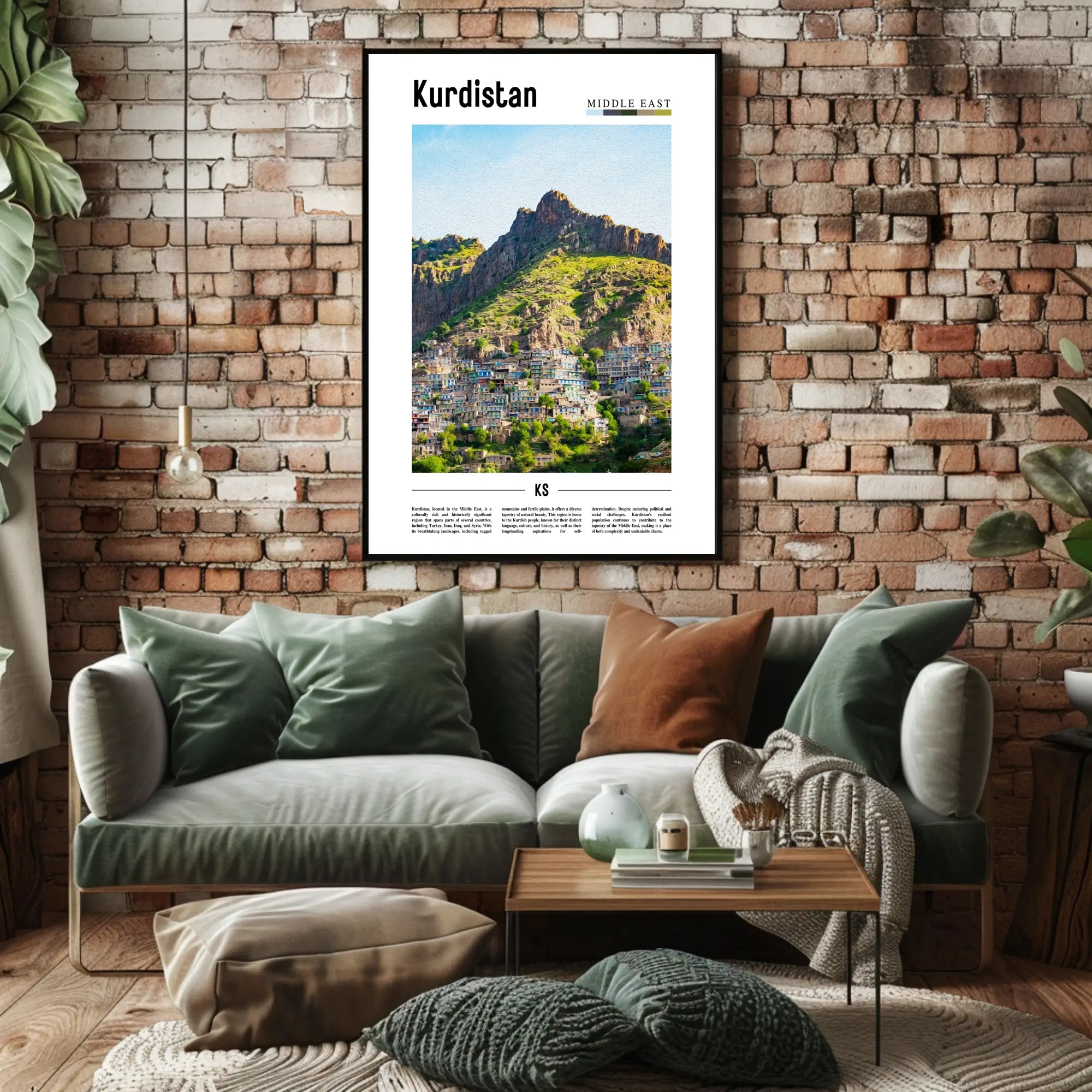 Kurdistan Mountain Landscape Cultural or Heritage Poster PosterGoat