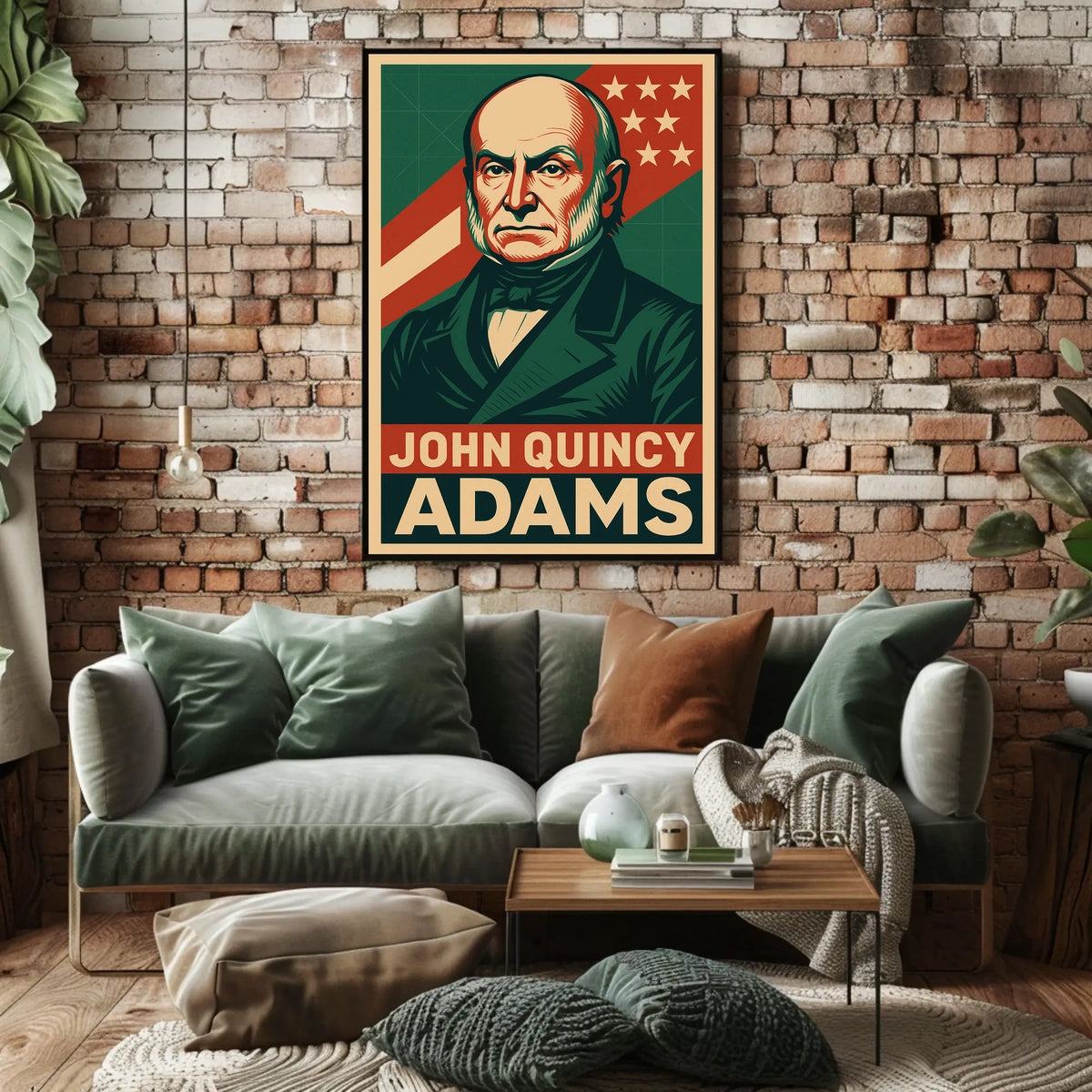 John Quincy Adams Historic Portrait Realism Patriot Poster