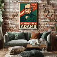 John Quincy Adams Historic Portrait Realism Patriot Poster