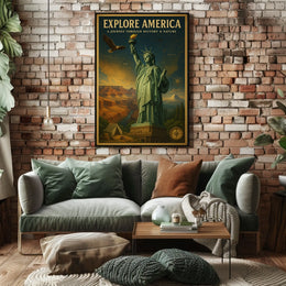 Explore America A Journey Through Poster