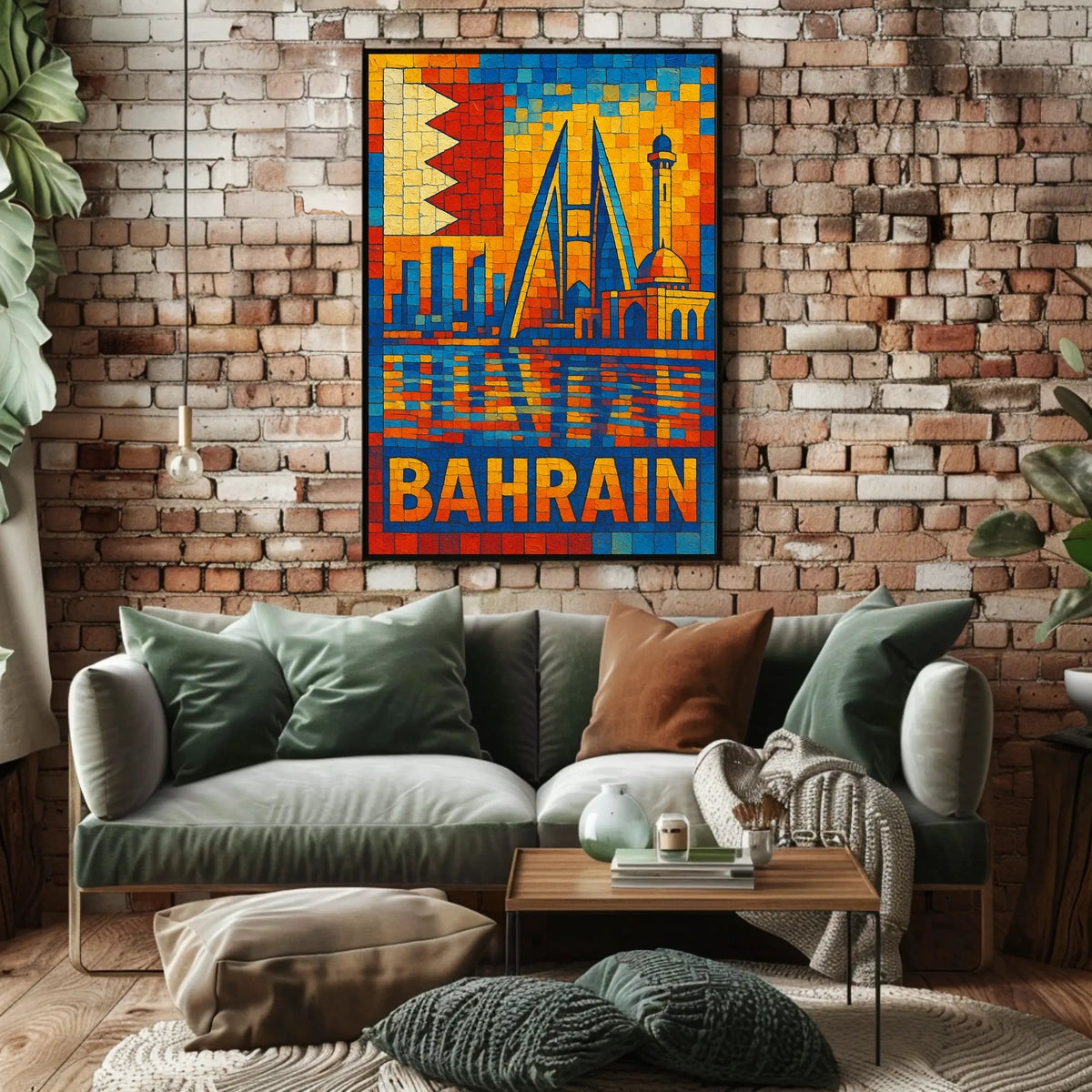 Bahrain Mosaic Art Poster