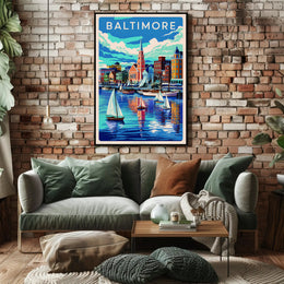 Baltimore Harbor Scene Poster