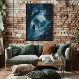 Enigmatic Forest Wanderer Wall Art Poster Decor PosterGoat