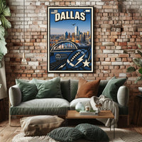 Dallas Skyline Celebration Poster
