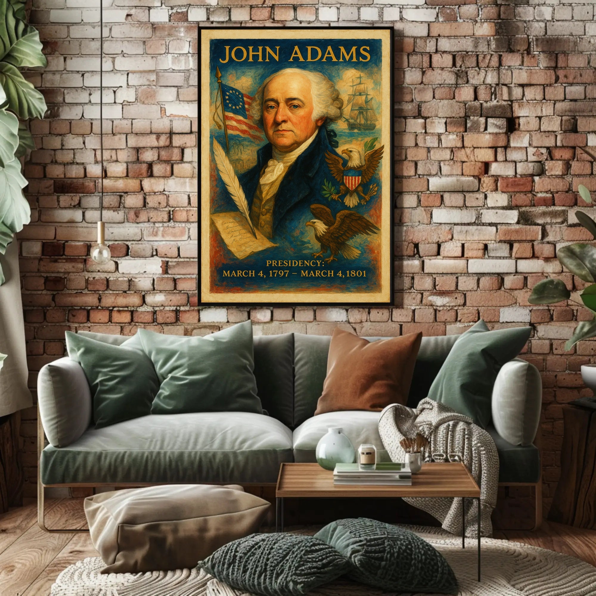 John Adams 2nd President Poster