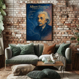 Albert Einstein Inspirational Art Poster for Creativity