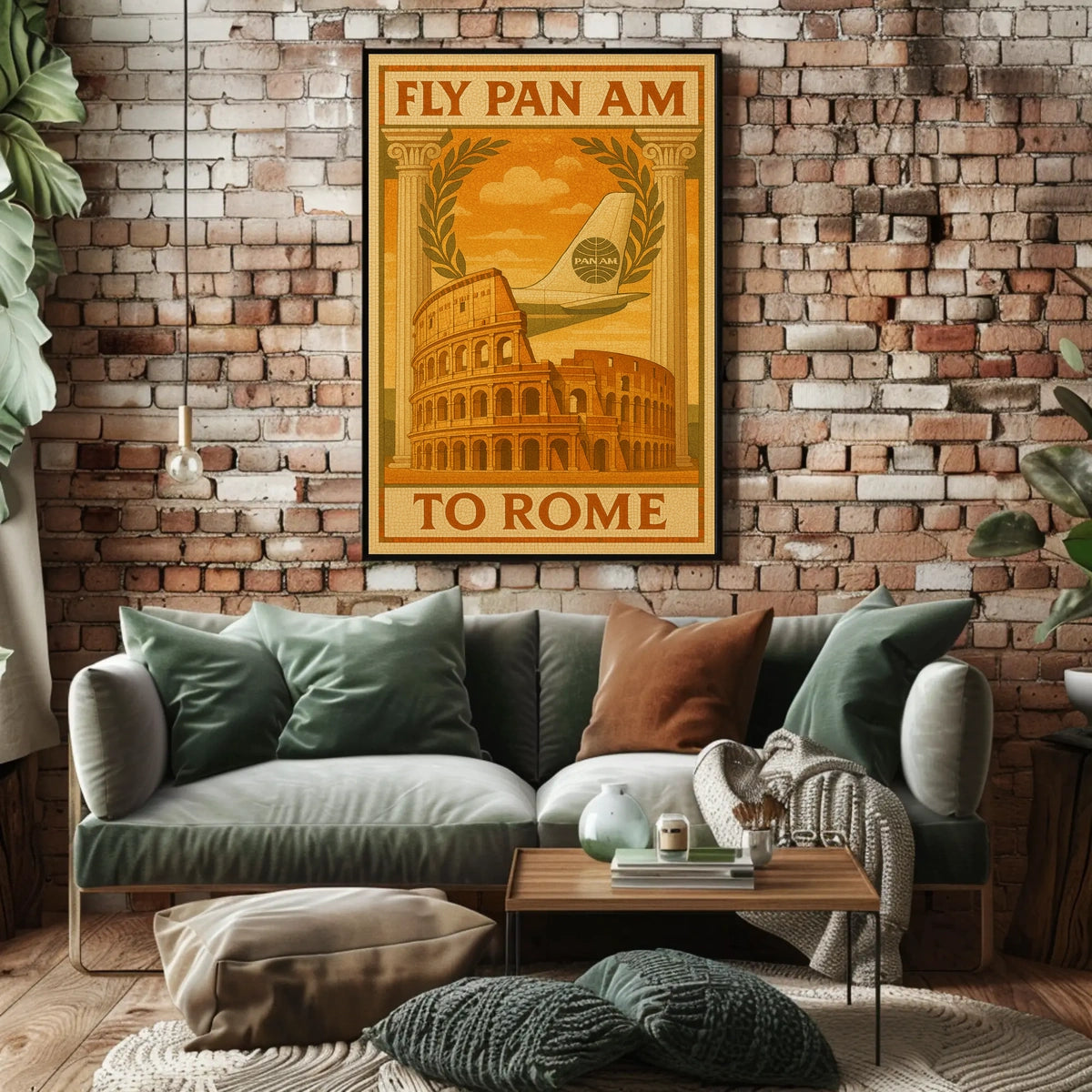 Fly Pan Am To Rome Poster
