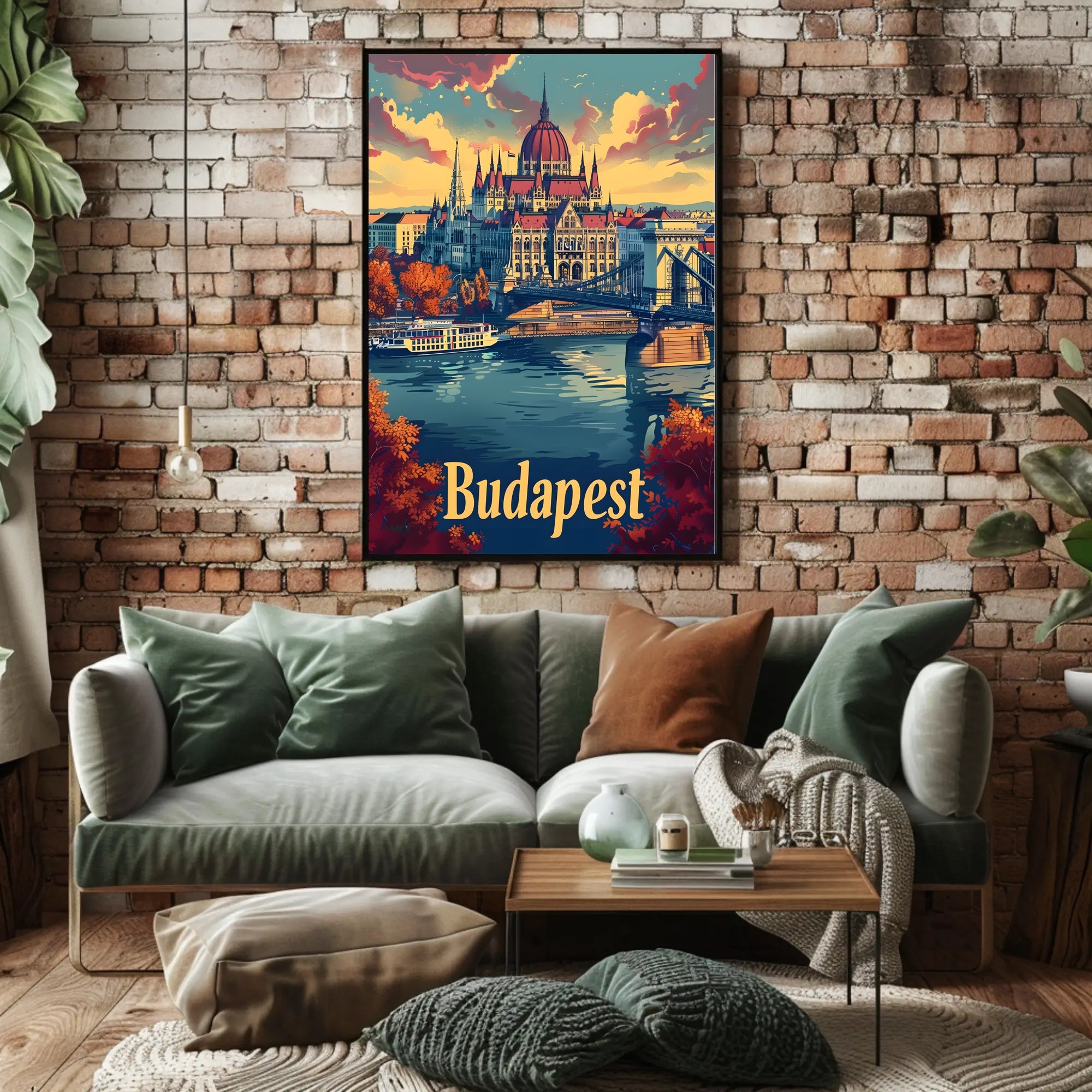 Hungarian Parliament Vintage Travel Poster