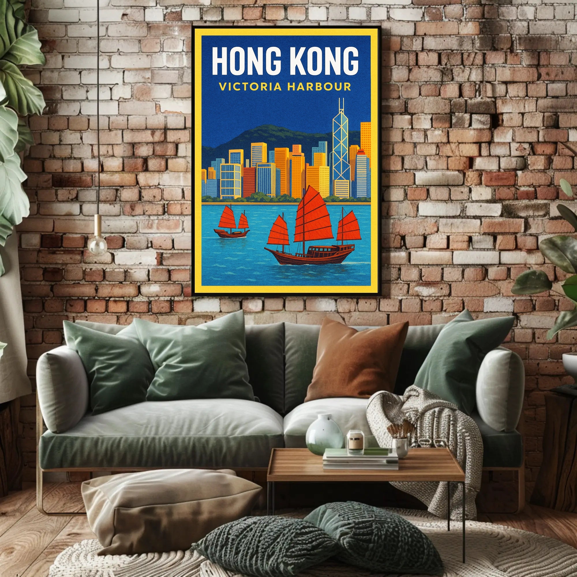 Hong Kong Victoria Harbour Poster PosterGoat
