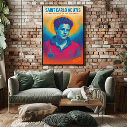 Saint Carlo Acutis Cyber Apostle of the Eucharist Poster