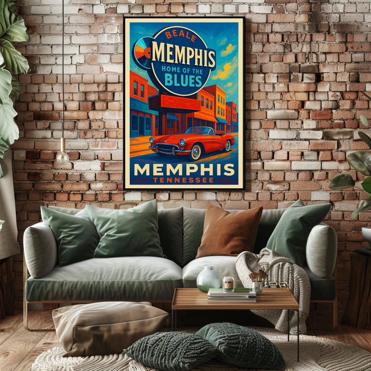 Memphis Home of the Blues Poster