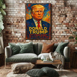 Donald Trump Guardian Liberty Patriot Impressionism Poster