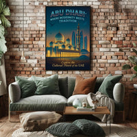 Abu Dhabi Modernity Meets Tradition Travel Poster