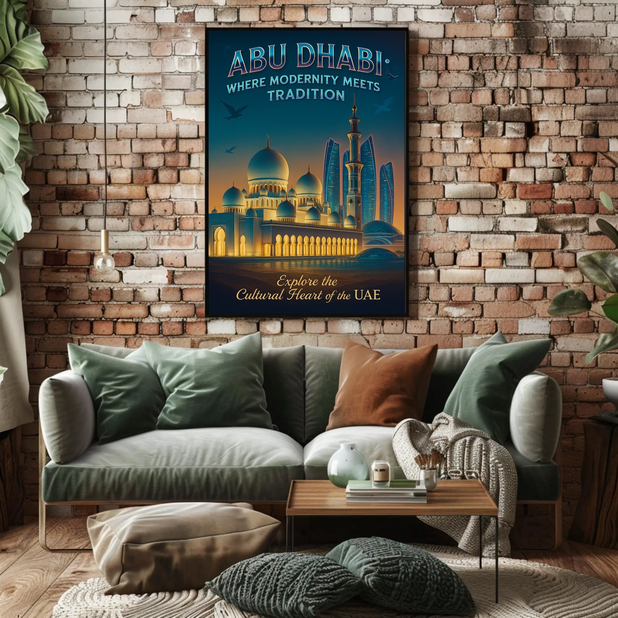 Abu Dhabi Modernity Meets Tradition Travel Poster