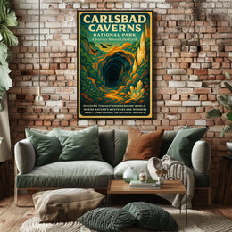 Carlsbad Caverns National Park Caves Exploration Adventure Poster