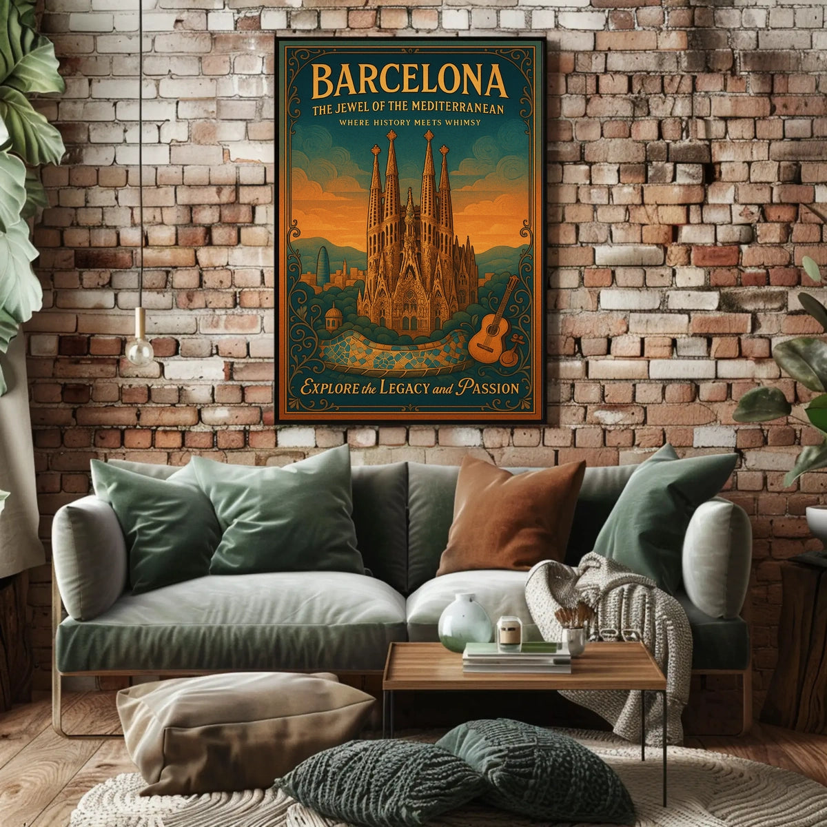 Barcelona The Jewel of the Mediterranean Poster