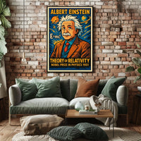 Einstein Relativity Curious Minds Vintage Poster