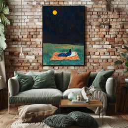 Stargazing Serenity Poster Night Sky Wall Art Print