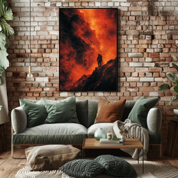 Volcanic Survival Adventure in Futuristic Sci-Fi Poster PosterGoat