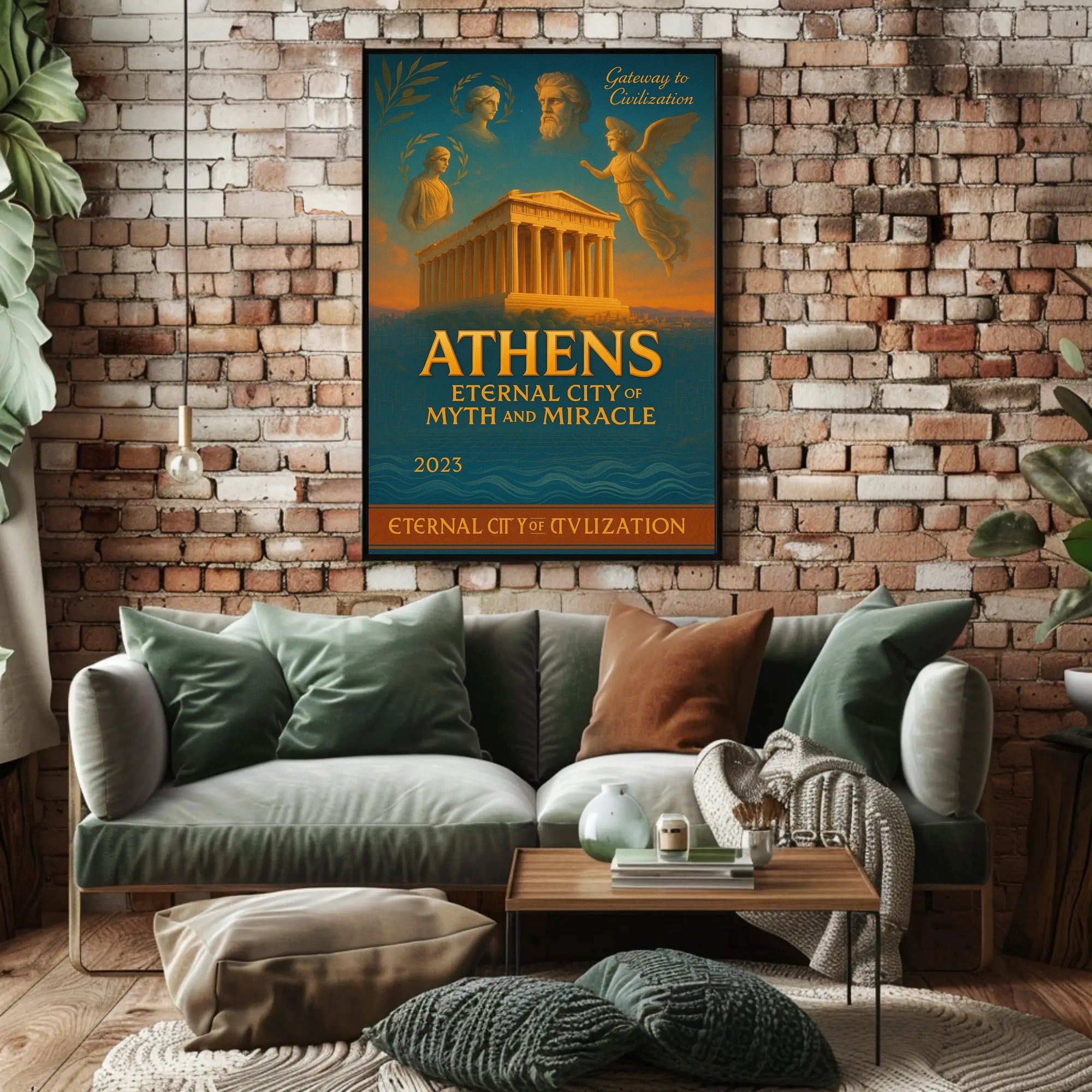 Athens Eternal City Mythology Vintage Heritage Poster