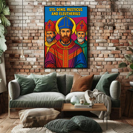 Saints Denis, Rusticus, and Eleutherius Poster